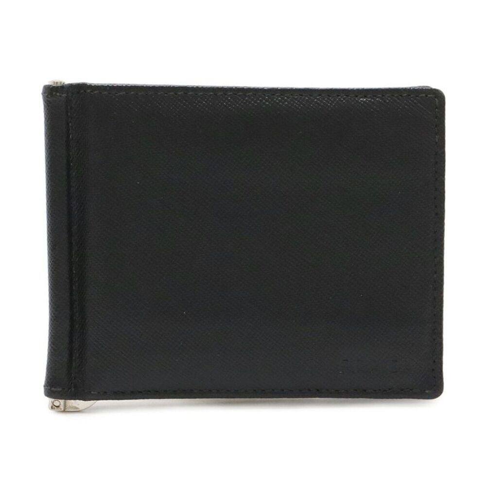 Prada Saffiano Bi-Fold Money Clip Wallet